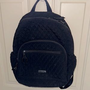 Vera Bradley backpack. Black and quilted.
